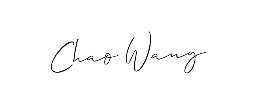 Chao Wang stylish signature style. Best Handwritten Sign (Allison_Script) for my name. Handwritten Signature Collection Ideas for my name Chao Wang. Chao Wang signature style 2 images and pictures png