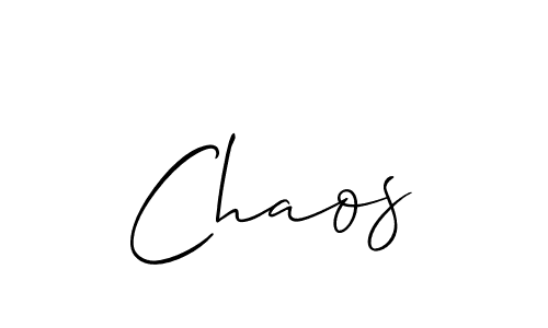 Make a beautiful signature design for name Chaos. With this signature (Allison_Script) style, you can create a handwritten signature for free. Chaos signature style 2 images and pictures png