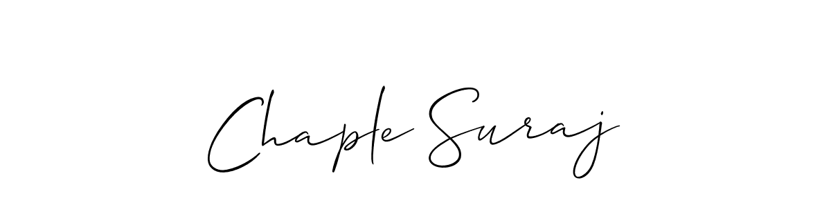 Make a beautiful signature design for name Chaple Suraj. With this signature (Allison_Script) style, you can create a handwritten signature for free. Chaple Suraj signature style 2 images and pictures png