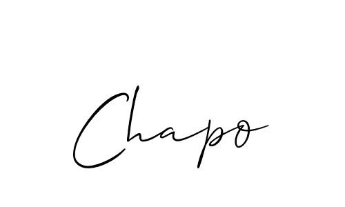 Use a signature maker to create a handwritten signature online. With this signature software, you can design (Allison_Script) your own signature for name Chapo. Chapo signature style 2 images and pictures png