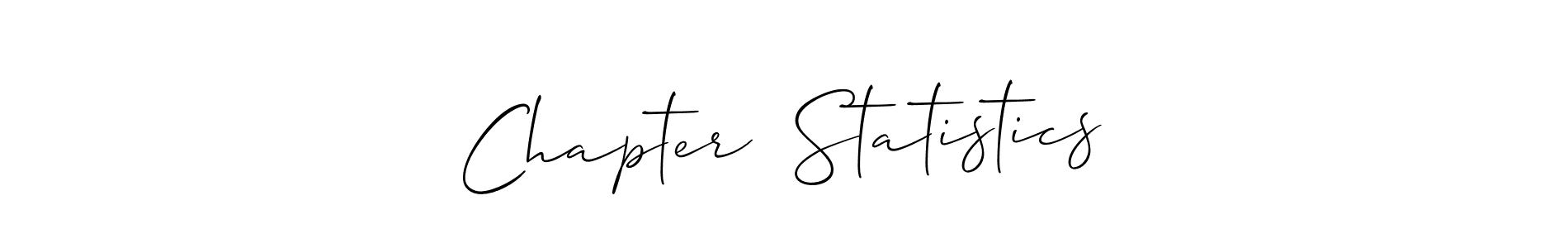 Best and Professional Signature Style for Chapter  Statistics. Allison_Script Best Signature Style Collection. Chapter  Statistics signature style 2 images and pictures png