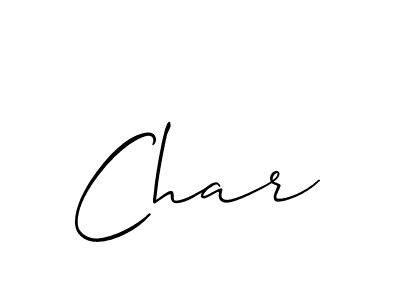 Create a beautiful signature design for name Char. With this signature (Allison_Script) fonts, you can make a handwritten signature for free. Char signature style 2 images and pictures png