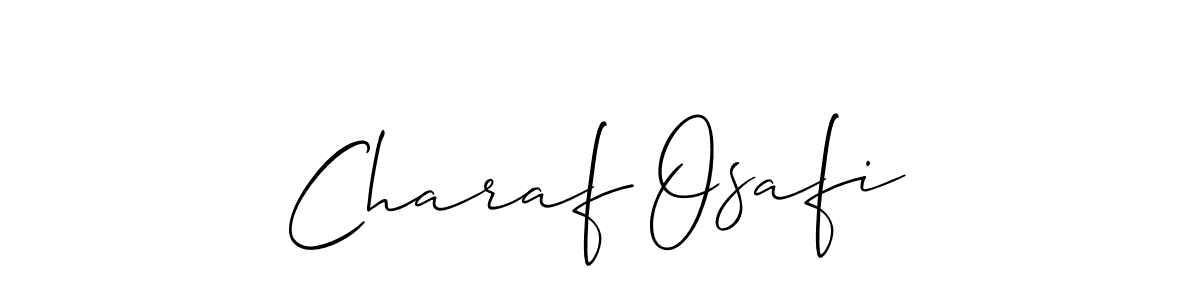 Also we have Charaf Osafi name is the best signature style. Create professional handwritten signature collection using Allison_Script autograph style. Charaf Osafi signature style 2 images and pictures png