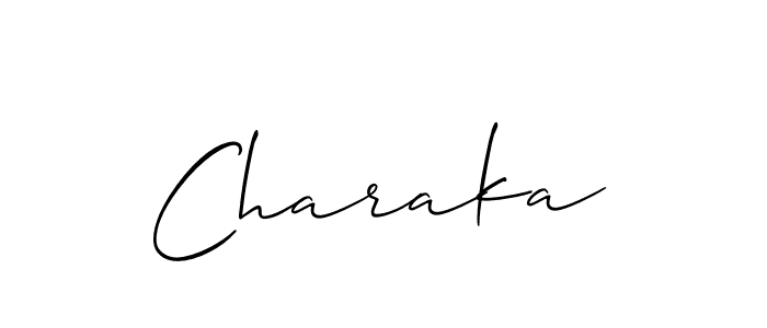 Create a beautiful signature design for name Charaka. With this signature (Allison_Script) fonts, you can make a handwritten signature for free. Charaka signature style 2 images and pictures png