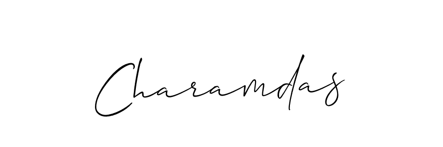 Make a beautiful signature design for name Charamdas. With this signature (Allison_Script) style, you can create a handwritten signature for free. Charamdas signature style 2 images and pictures png