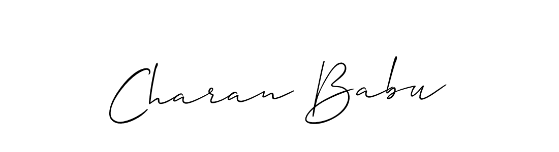 It looks lik you need a new signature style for name Charan Babu. Design unique handwritten (Allison_Script) signature with our free signature maker in just a few clicks. Charan Babu signature style 2 images and pictures png