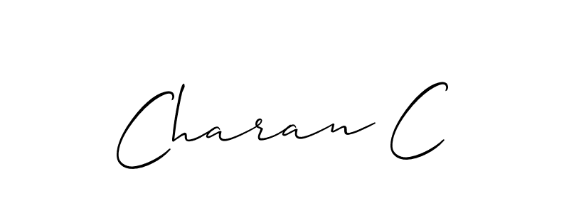 Create a beautiful signature design for name Charan C. With this signature (Allison_Script) fonts, you can make a handwritten signature for free. Charan C signature style 2 images and pictures png