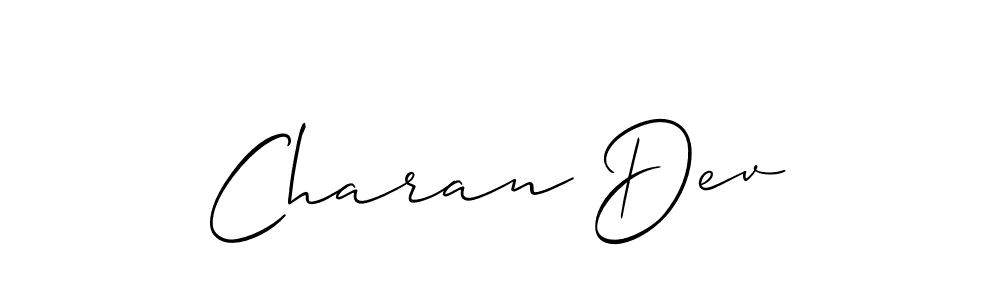 Charan Dev stylish signature style. Best Handwritten Sign (Allison_Script) for my name. Handwritten Signature Collection Ideas for my name Charan Dev. Charan Dev signature style 2 images and pictures png