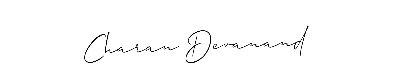 Create a beautiful signature design for name Charan Devanand. With this signature (Allison_Script) fonts, you can make a handwritten signature for free. Charan Devanand signature style 2 images and pictures png