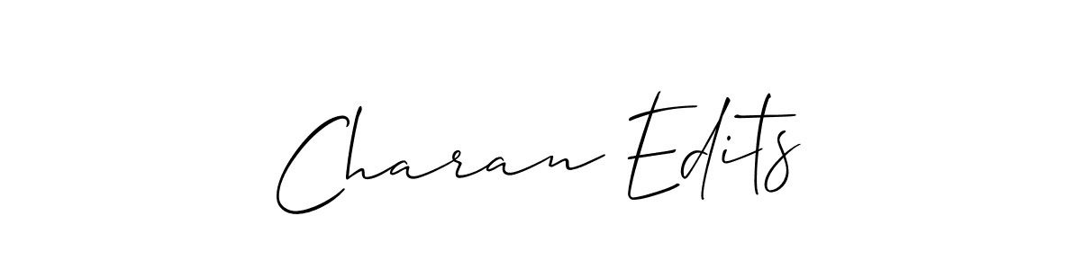 if you are searching for the best signature style for your name Charan Edits. so please give up your signature search. here we have designed multiple signature styles  using Allison_Script. Charan Edits signature style 2 images and pictures png