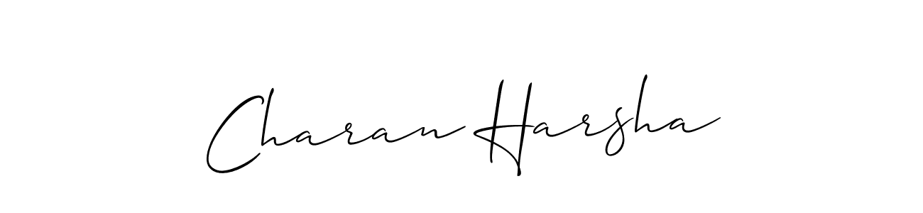 How to Draw Charan Harsha signature style? Allison_Script is a latest design signature styles for name Charan Harsha. Charan Harsha signature style 2 images and pictures png