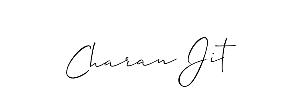 You should practise on your own different ways (Allison_Script) to write your name (Charan Jit) in signature. don't let someone else do it for you. Charan Jit signature style 2 images and pictures png