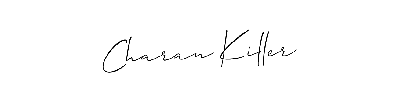 You should practise on your own different ways (Allison_Script) to write your name (Charan Killer) in signature. don't let someone else do it for you. Charan Killer signature style 2 images and pictures png