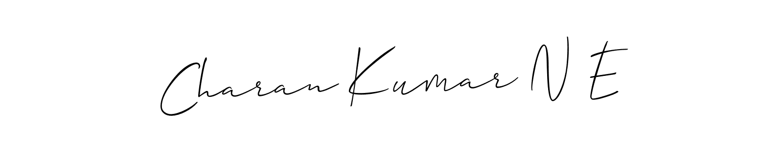 Design your own signature with our free online signature maker. With this signature software, you can create a handwritten (Allison_Script) signature for name Charan Kumar N E. Charan Kumar N E signature style 2 images and pictures png