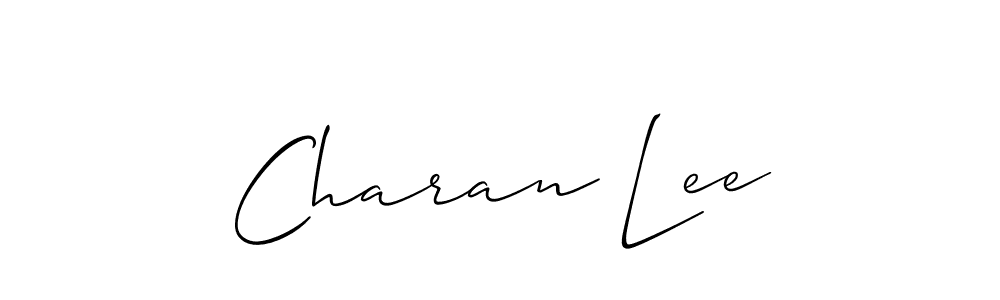 Use a signature maker to create a handwritten signature online. With this signature software, you can design (Allison_Script) your own signature for name Charan Lee. Charan Lee signature style 2 images and pictures png