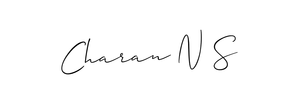 This is the best signature style for the Charan N S name. Also you like these signature font (Allison_Script). Mix name signature. Charan N S signature style 2 images and pictures png