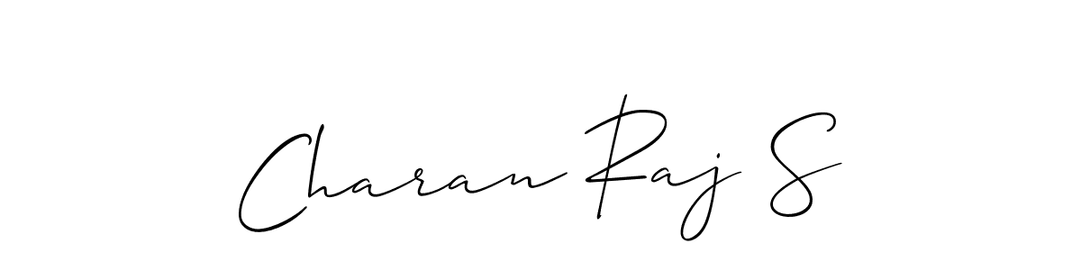 It looks lik you need a new signature style for name Charan Raj S. Design unique handwritten (Allison_Script) signature with our free signature maker in just a few clicks. Charan Raj S signature style 2 images and pictures png