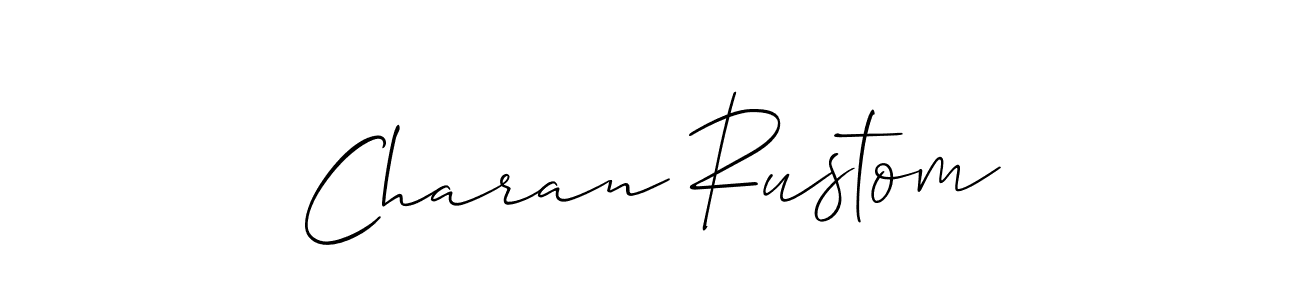 Design your own signature with our free online signature maker. With this signature software, you can create a handwritten (Allison_Script) signature for name Charan Rustom. Charan Rustom signature style 2 images and pictures png