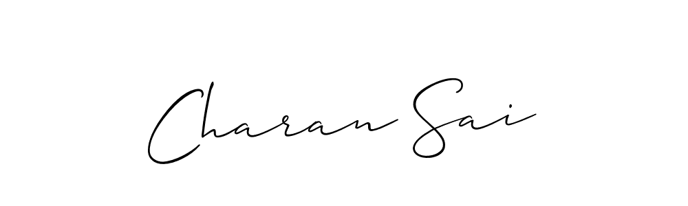 Make a beautiful signature design for name Charan Sai. With this signature (Allison_Script) style, you can create a handwritten signature for free. Charan Sai signature style 2 images and pictures png