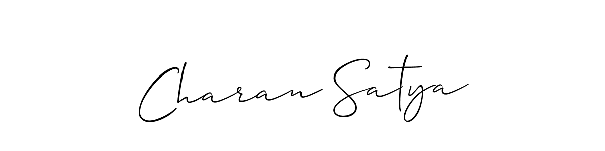 Use a signature maker to create a handwritten signature online. With this signature software, you can design (Allison_Script) your own signature for name Charan Satya. Charan Satya signature style 2 images and pictures png