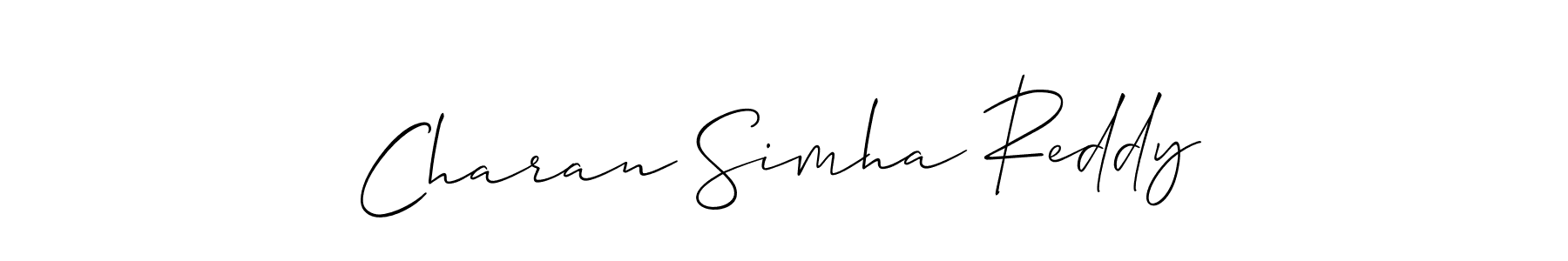 How to make Charan Simha Reddy signature? Allison_Script is a professional autograph style. Create handwritten signature for Charan Simha Reddy name. Charan Simha Reddy signature style 2 images and pictures png