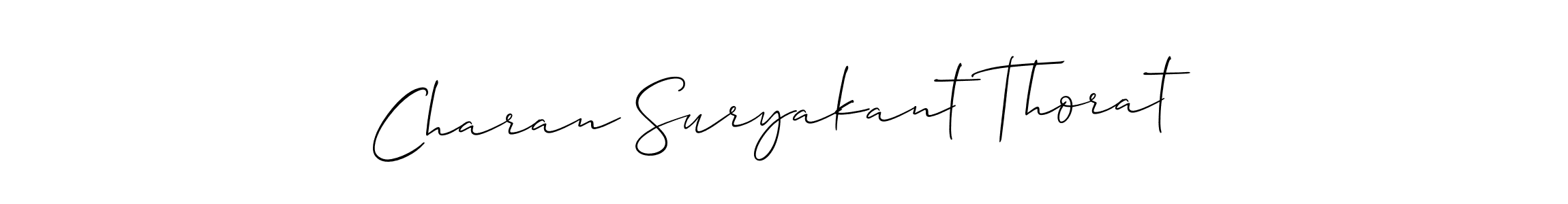 Also we have Charan Suryakant Thorat name is the best signature style. Create professional handwritten signature collection using Allison_Script autograph style. Charan Suryakant Thorat signature style 2 images and pictures png