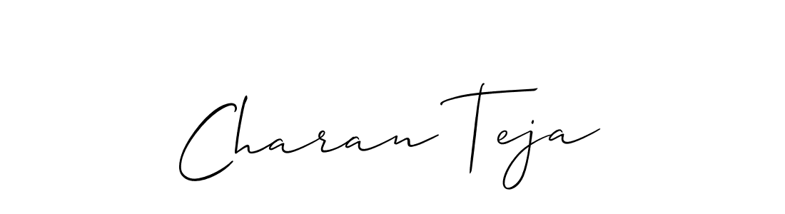 How to make Charan Teja signature? Allison_Script is a professional autograph style. Create handwritten signature for Charan Teja name. Charan Teja signature style 2 images and pictures png