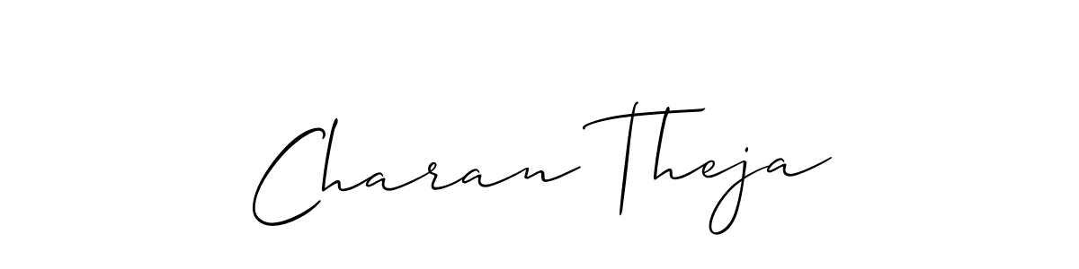 Use a signature maker to create a handwritten signature online. With this signature software, you can design (Allison_Script) your own signature for name Charan Theja. Charan Theja signature style 2 images and pictures png