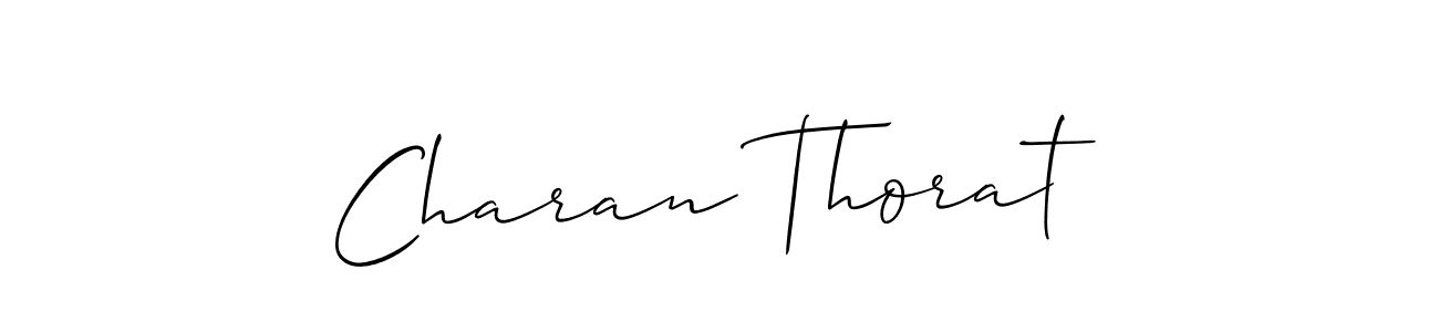 Create a beautiful signature design for name Charan Thorat. With this signature (Allison_Script) fonts, you can make a handwritten signature for free. Charan Thorat signature style 2 images and pictures png