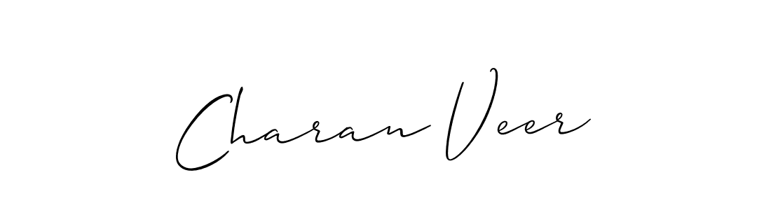 The best way (Allison_Script) to make a short signature is to pick only two or three words in your name. The name Charan Veer include a total of six letters. For converting this name. Charan Veer signature style 2 images and pictures png