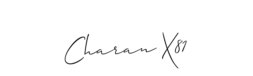 Use a signature maker to create a handwritten signature online. With this signature software, you can design (Allison_Script) your own signature for name Charan X81. Charan X81 signature style 2 images and pictures png