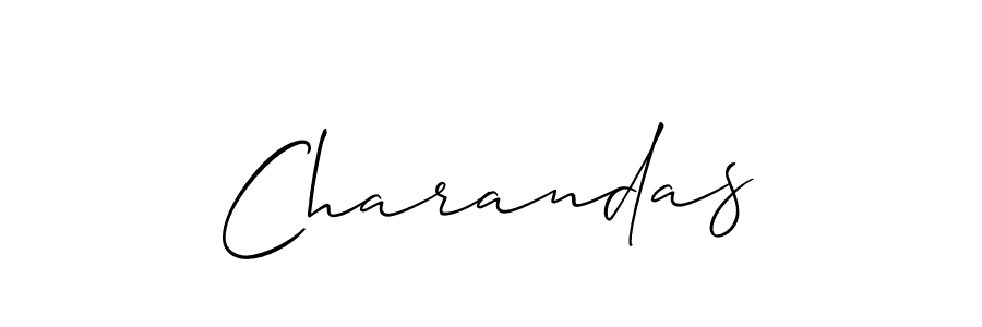 Create a beautiful signature design for name Charandas. With this signature (Allison_Script) fonts, you can make a handwritten signature for free. Charandas signature style 2 images and pictures png