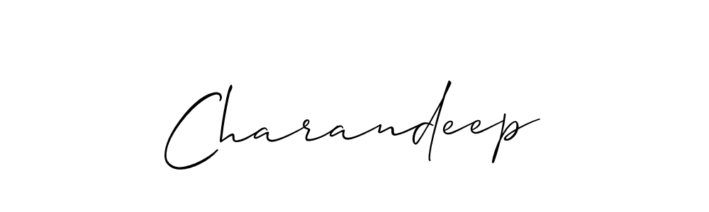 How to make Charandeep name signature. Use Allison_Script style for creating short signs online. This is the latest handwritten sign. Charandeep signature style 2 images and pictures png