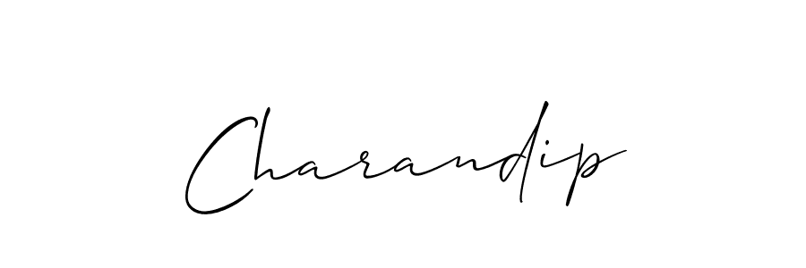 Use a signature maker to create a handwritten signature online. With this signature software, you can design (Allison_Script) your own signature for name Charandip. Charandip signature style 2 images and pictures png