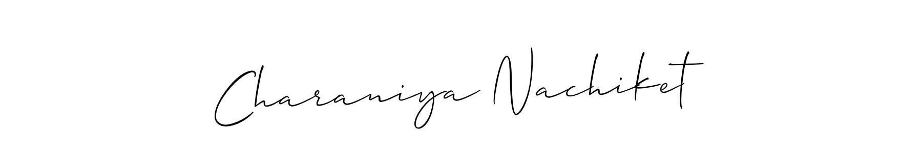 You should practise on your own different ways (Allison_Script) to write your name (Charaniya Nachiket) in signature. don't let someone else do it for you. Charaniya Nachiket signature style 2 images and pictures png