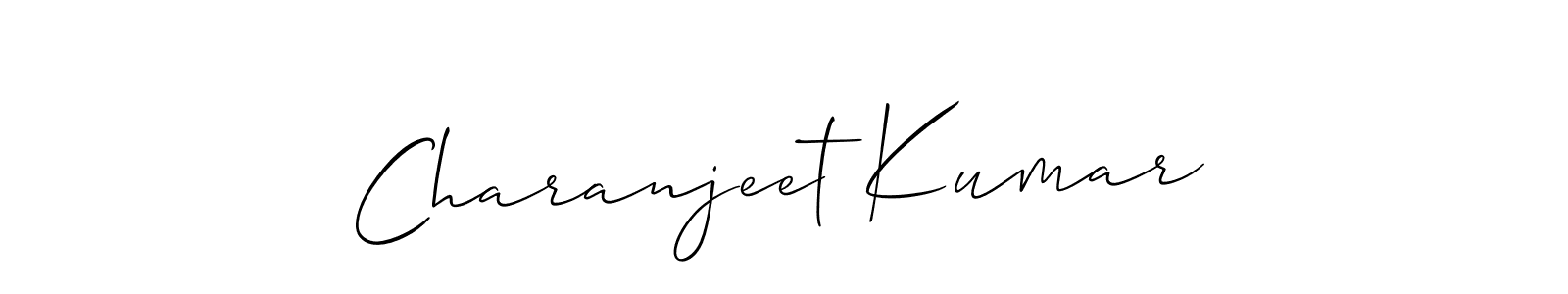 How to make Charanjeet Kumar signature? Allison_Script is a professional autograph style. Create handwritten signature for Charanjeet Kumar name. Charanjeet Kumar signature style 2 images and pictures png