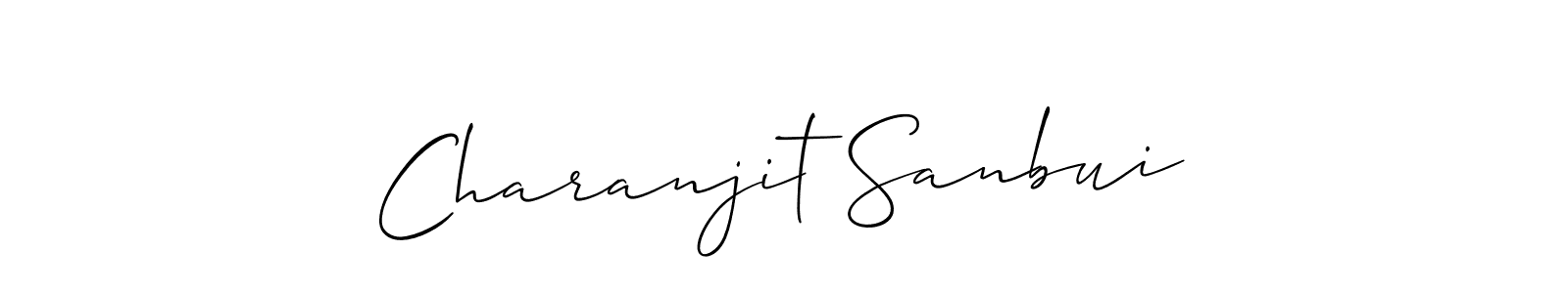 Use a signature maker to create a handwritten signature online. With this signature software, you can design (Allison_Script) your own signature for name Charanjit Sanbui. Charanjit Sanbui signature style 2 images and pictures png