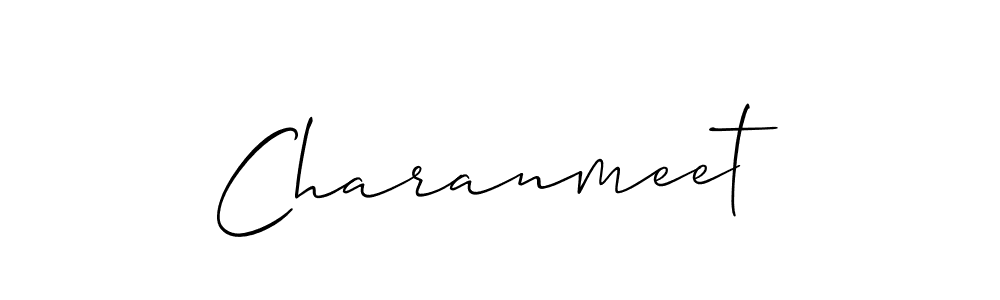 Design your own signature with our free online signature maker. With this signature software, you can create a handwritten (Allison_Script) signature for name Charanmeet. Charanmeet signature style 2 images and pictures png