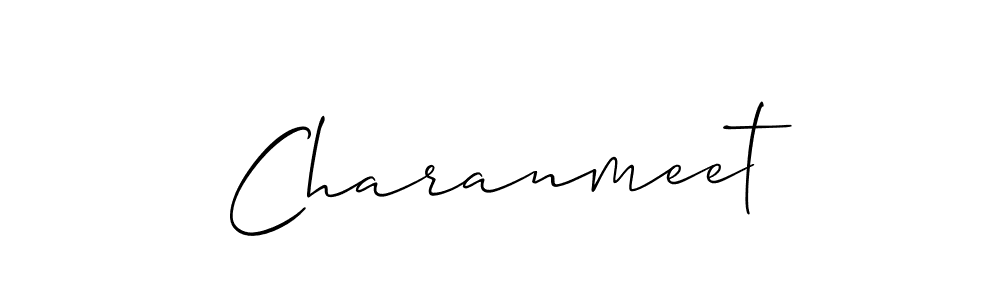 Design your own signature with our free online signature maker. With this signature software, you can create a handwritten (Allison_Script) signature for name Charanmeet. Charanmeet signature style 2 images and pictures png