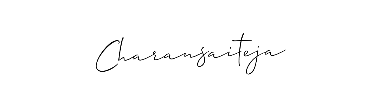 How to make Charansaiteja signature? Allison_Script is a professional autograph style. Create handwritten signature for Charansaiteja name. Charansaiteja signature style 2 images and pictures png