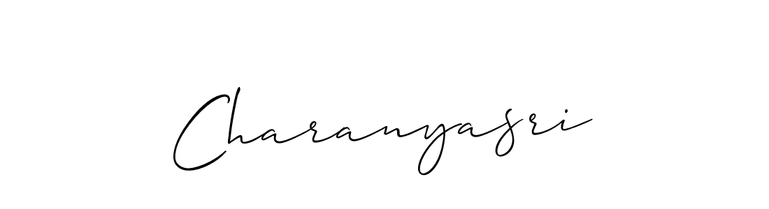 How to make Charanyasri signature? Allison_Script is a professional autograph style. Create handwritten signature for Charanyasri name. Charanyasri signature style 2 images and pictures png