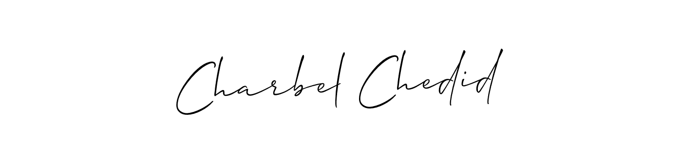 You should practise on your own different ways (Allison_Script) to write your name (Charbel Chedid) in signature. don't let someone else do it for you. Charbel Chedid signature style 2 images and pictures png