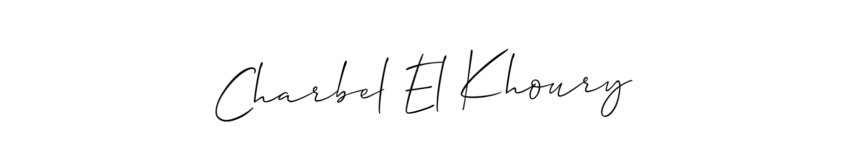 Make a beautiful signature design for name Charbel El Khoury. With this signature (Allison_Script) style, you can create a handwritten signature for free. Charbel El Khoury signature style 2 images and pictures png