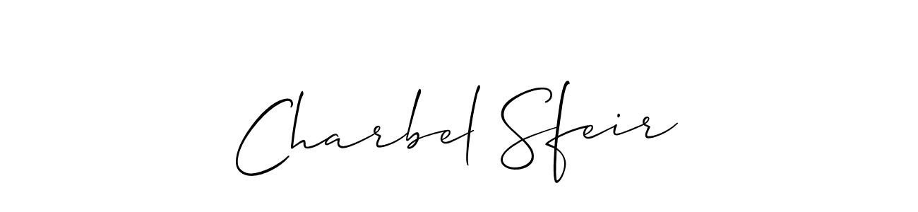 Design your own signature with our free online signature maker. With this signature software, you can create a handwritten (Allison_Script) signature for name Charbel Sfeir. Charbel Sfeir signature style 2 images and pictures png