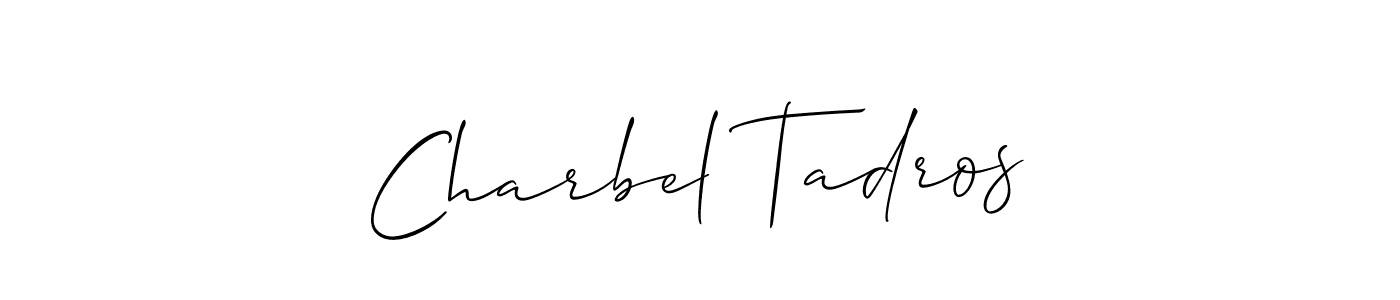Use a signature maker to create a handwritten signature online. With this signature software, you can design (Allison_Script) your own signature for name Charbel Tadros. Charbel Tadros signature style 2 images and pictures png