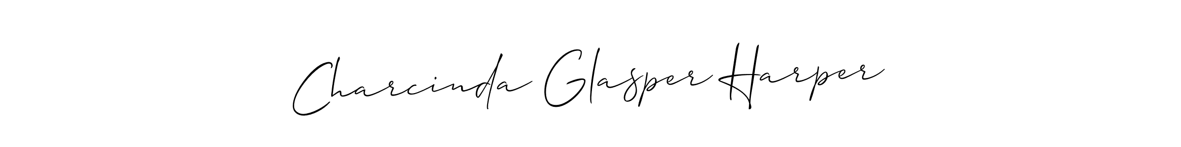 Also we have Charcinda Glasper Harper name is the best signature style. Create professional handwritten signature collection using Allison_Script autograph style. Charcinda Glasper Harper signature style 2 images and pictures png