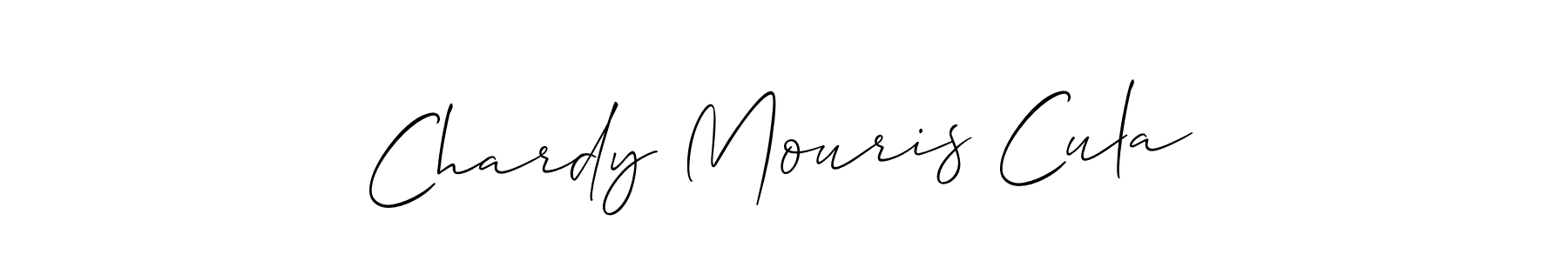 Create a beautiful signature design for name Chardy Mouris Cula. With this signature (Allison_Script) fonts, you can make a handwritten signature for free. Chardy Mouris Cula signature style 2 images and pictures png