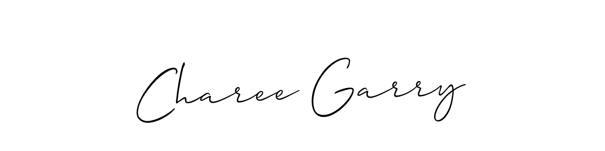 Make a beautiful signature design for name Charee Garry. With this signature (Allison_Script) style, you can create a handwritten signature for free. Charee Garry signature style 2 images and pictures png