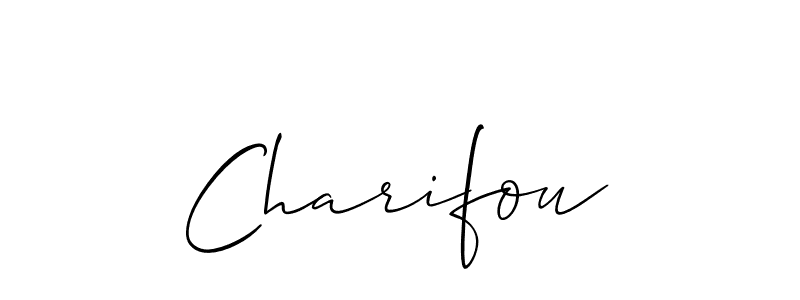 Allison_Script is a professional signature style that is perfect for those who want to add a touch of class to their signature. It is also a great choice for those who want to make their signature more unique. Get Charifou name to fancy signature for free. Charifou signature style 2 images and pictures png