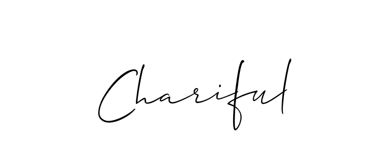 Once you've used our free online signature maker to create your best signature Allison_Script style, it's time to enjoy all of the benefits that Chariful name signing documents. Chariful signature style 2 images and pictures png